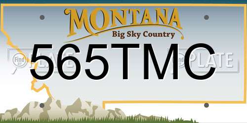 565TMC Montana License Plate