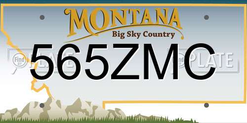 565ZMC Montana License Plate