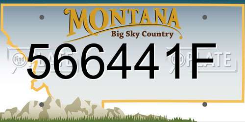 566441F Montana License Plate