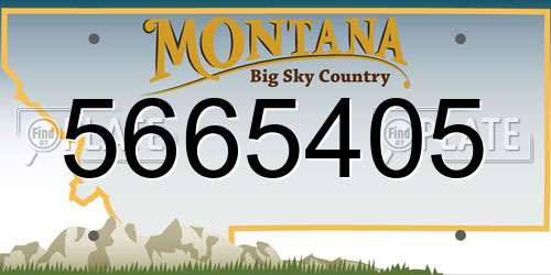 5665405 Montana License Plate