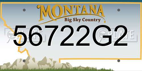 56722G2 Montana License Plate