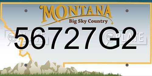 56727G2 Montana License Plate