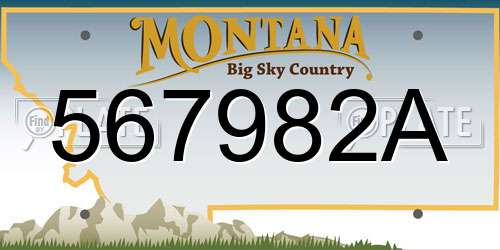 567982A Montana License Plate