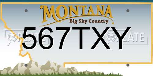 567TXY Montana License Plate