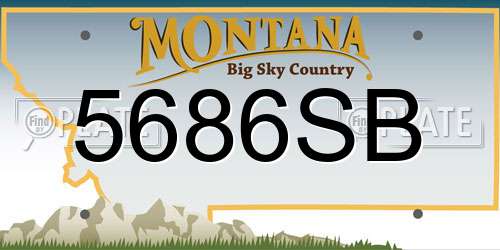 5686SB Montana License Plate