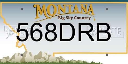 568DRB Montana License Plate