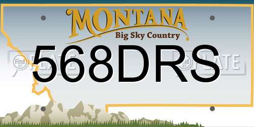568DRS Montana License Plate