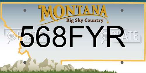 568FYR Montana License Plate