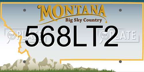 568LT2 Montana License Plate