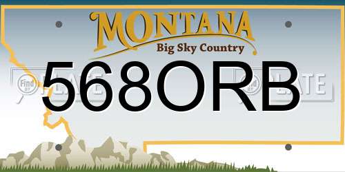 568ORB Montana License Plate