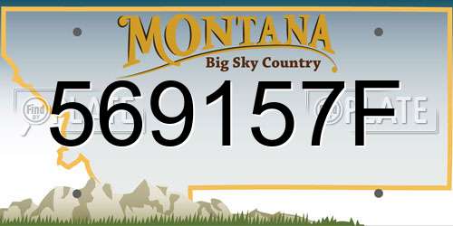 569157F Montana License Plate
