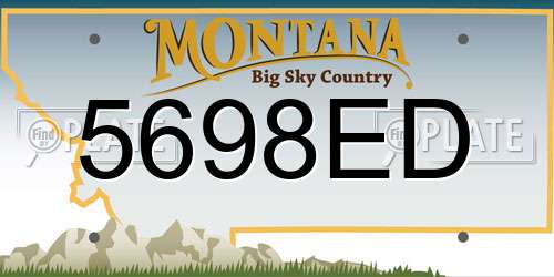 5698ED Montana License Plate