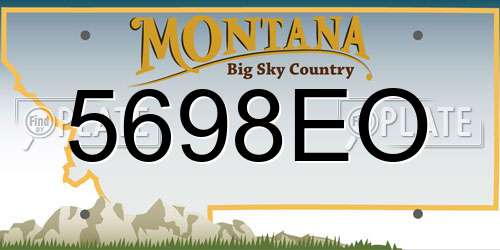 5698EO Montana License Plate