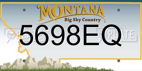 5698EQ Montana License Plate