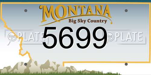 5699 Montana License Plate