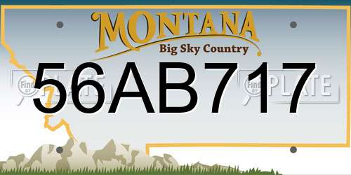 56AB717 Montana License Plate