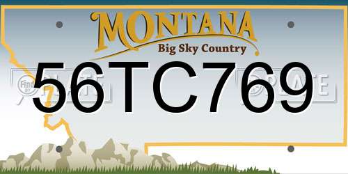 56TC769 Montana License Plate