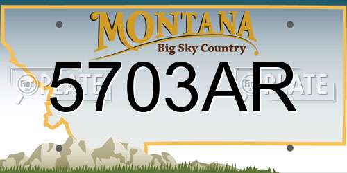 5703AR Montana License Plate