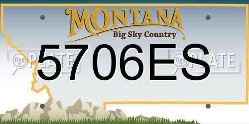 5706ES Montana License Plate