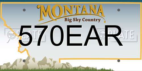 570EAR Montana License Plate