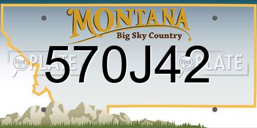 570J42 Montana License Plate
