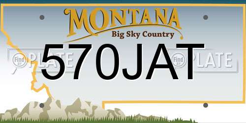 570JAT Montana License Plate