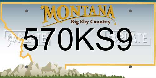 570KS9 Montana License Plate
