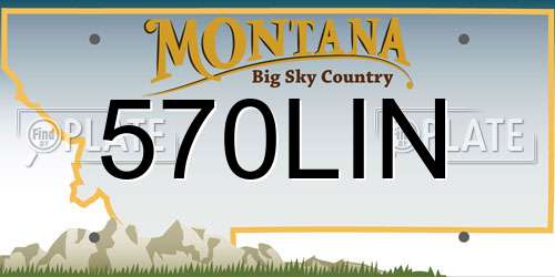 570LIN Montana License Plate