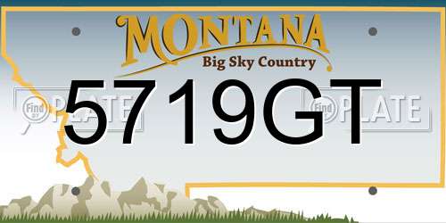 5719GT Montana License Plate