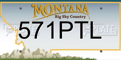 571PTL Montana License Plate