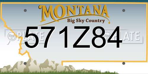 571Z84 Montana License Plate