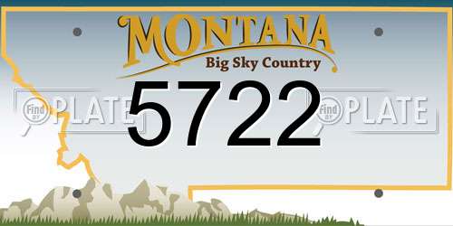 5722 Montana License Plate