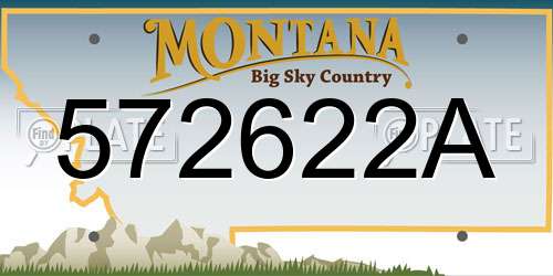 572622A Montana License Plate