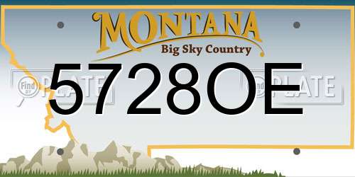 5728OE Montana License Plate