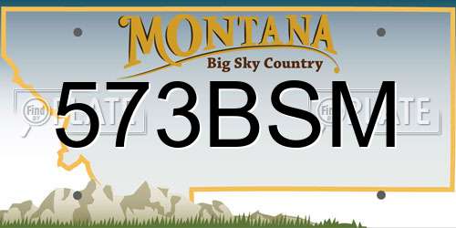 573BSM Montana License Plate