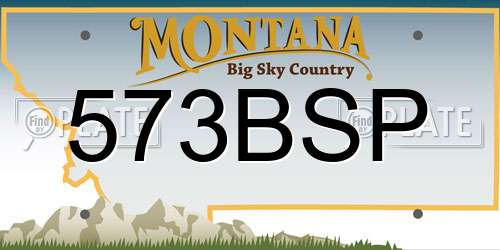 573BSP Montana License Plate