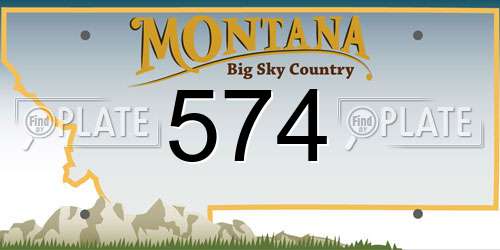 574 Montana License Plate