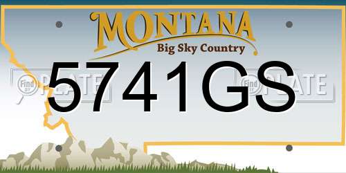 5741GS Montana License Plate