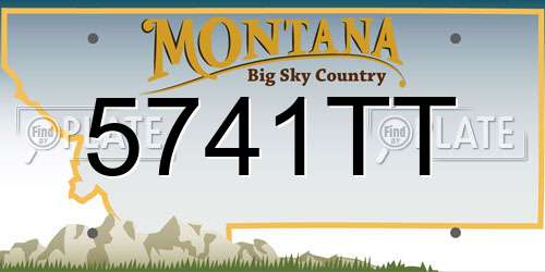 5741TT Montana License Plate