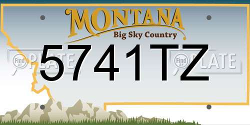 5741TZ Montana License Plate