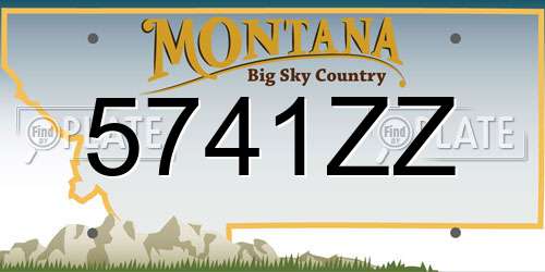 5741ZZ Montana License Plate