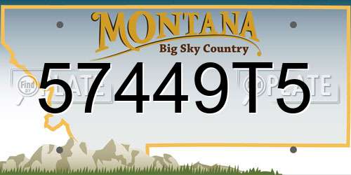 57449T5 Montana License Plate