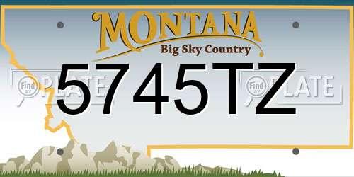 5745TZ Montana License Plate