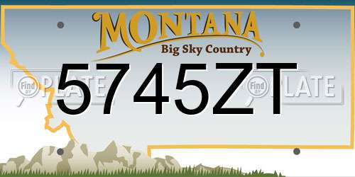 5745ZT Montana License Plate