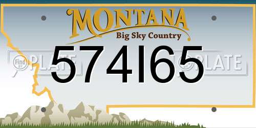 574I65 Montana License Plate