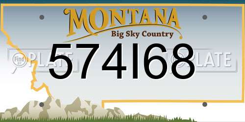 574I68 Montana License Plate