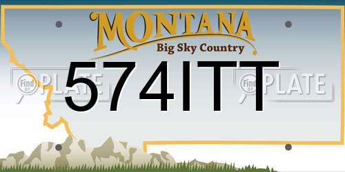 574ITT Montana License Plate