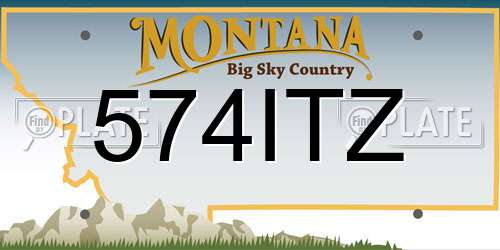 574ITZ Montana License Plate