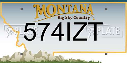 574IZT Montana License Plate