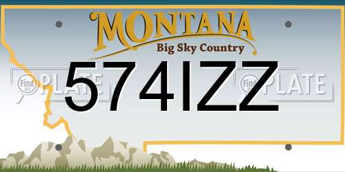 574IZZ Montana License Plate